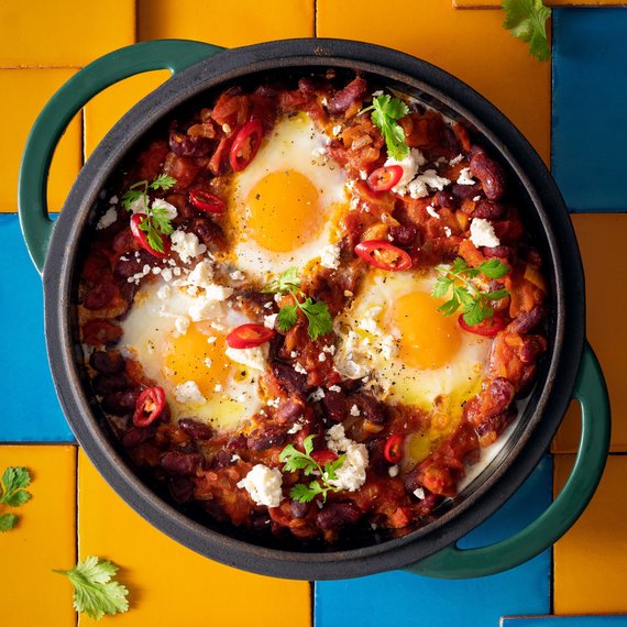 Mexická snídaňová vejce (huevos rancheros)