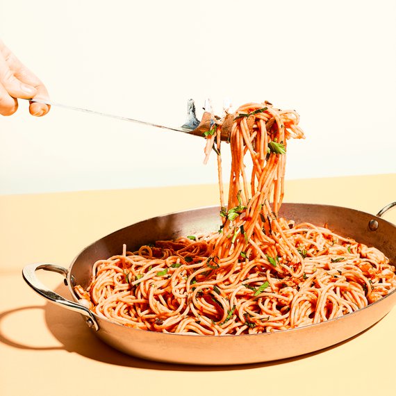 Špagety s králičím masem a rajčatovou omáčkou