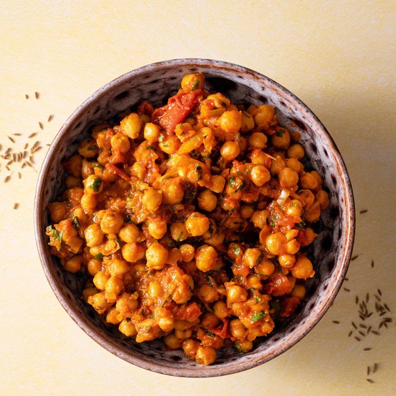 Indická cizrnová chana masala