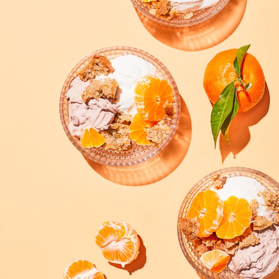 Trifle s mandarinkami a tvarohem