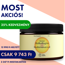 Hidrolizált halkollagén hialuronsavval és C-vitaminnal (mangó ízű)