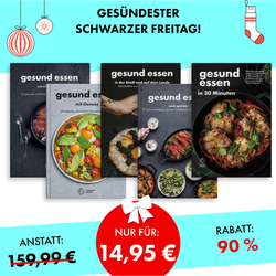 Komplettes Kochbuchset Gesund essen – 5 Kochbücher