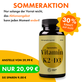 Liposomales Vitamin K2 + D3 – 250 ml, vegan