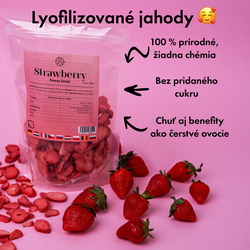 Lyofilizované jahody 🍓 (sušené mrazom) 100 g balenie