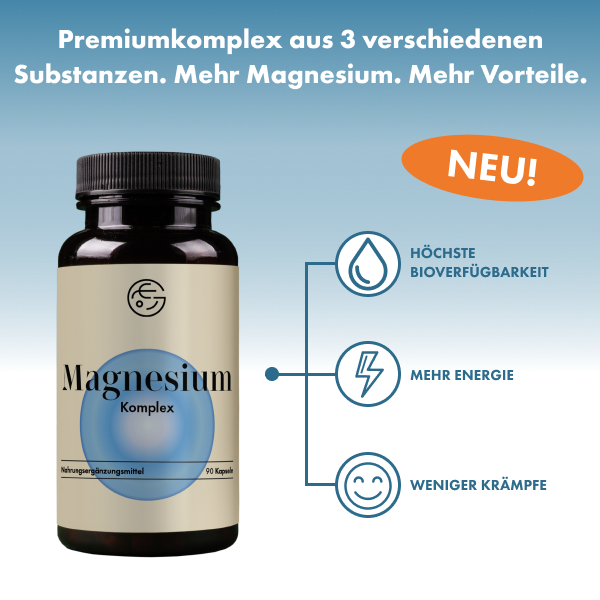 Magnesiumkomplex – 90 Kapseln, vegan, hochdosiert