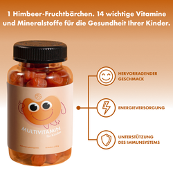 Multivitamin für Kinder – 60 Gummibärchen 🐻, vegan