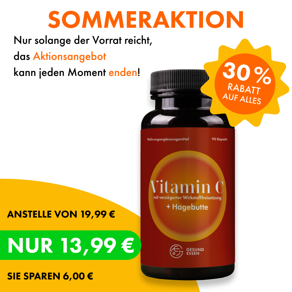 Vitamin C mit verzögerter Wirkstofffreisetzung und Hagebuttenextrakt – 90 Tabletten, vegan