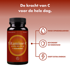 Vitamine C geleidelijke afgifte met rozenbottelextract